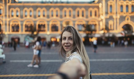 Woman traveling